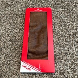 Brand New Winston Collection Brown Leather Driver Headcover Retail $110